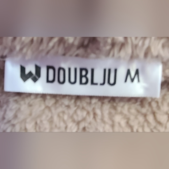 Tan and green fuzzy hoodie - Picture 2 of 2